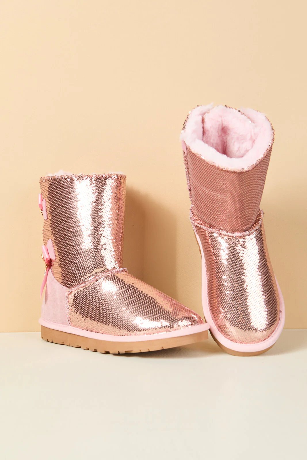 Smaibulun Ugg | Haute Holidays Sequin Glam Shearling Boots - pink - Image 11