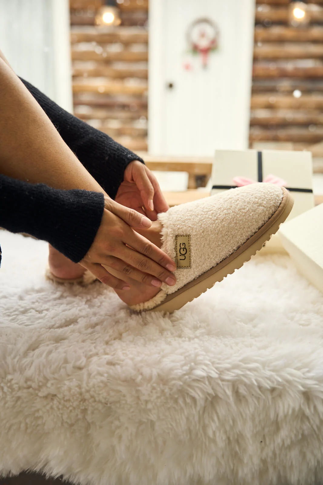 SMAIBULUN Ugg | Languorous Shepherd Blend Wool Slipper - cream - Image 2