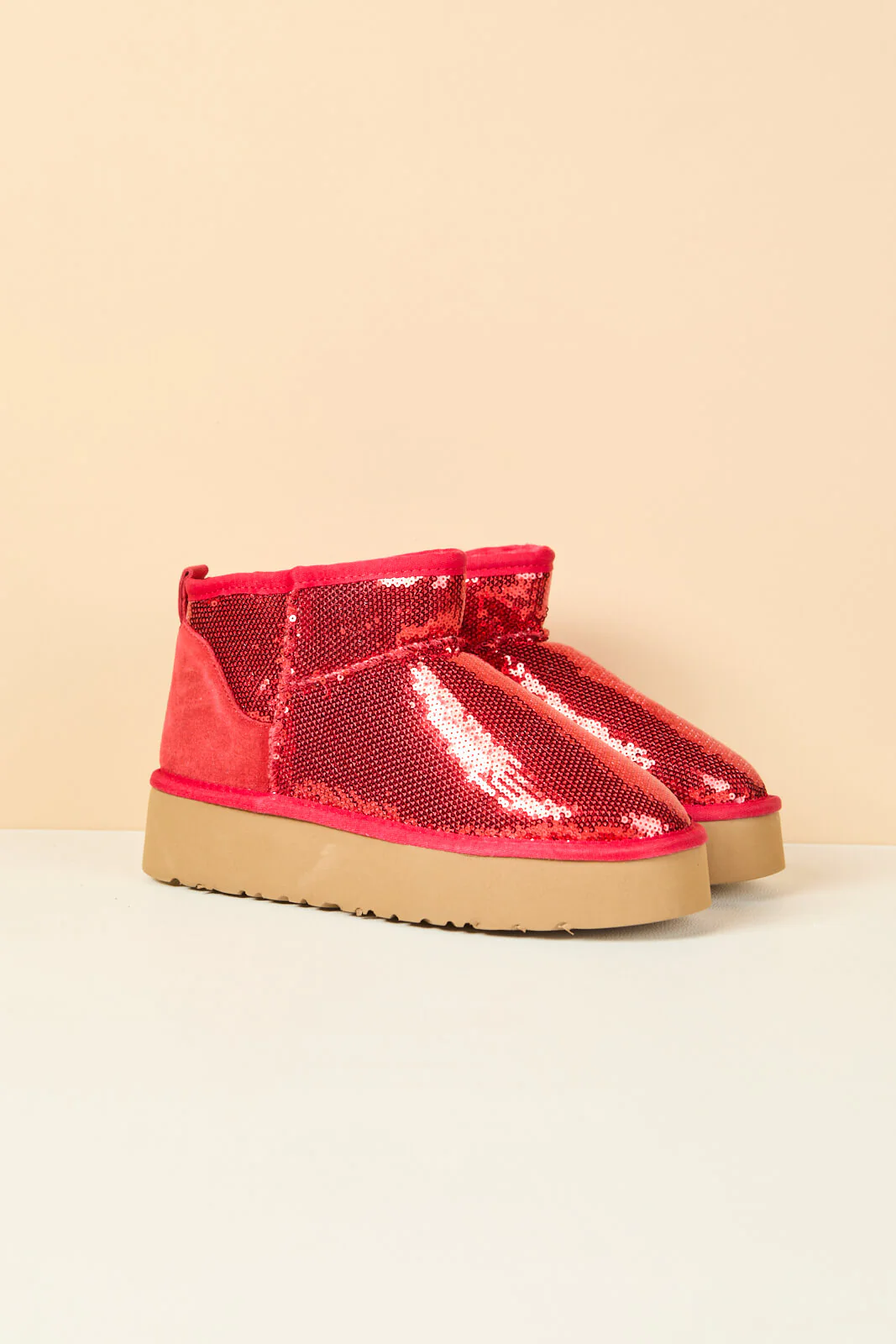 Smaibulun Ugg | Mini Glitter Low Ankle Platform Boots - candy - Image 10