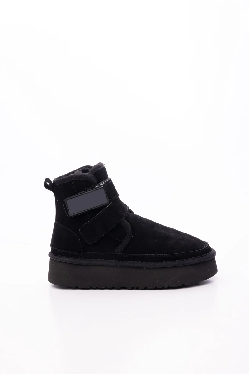 Smaibulun Ugg | Montford Wool Lined Buckle Up Platform Boots – Black - Image 10