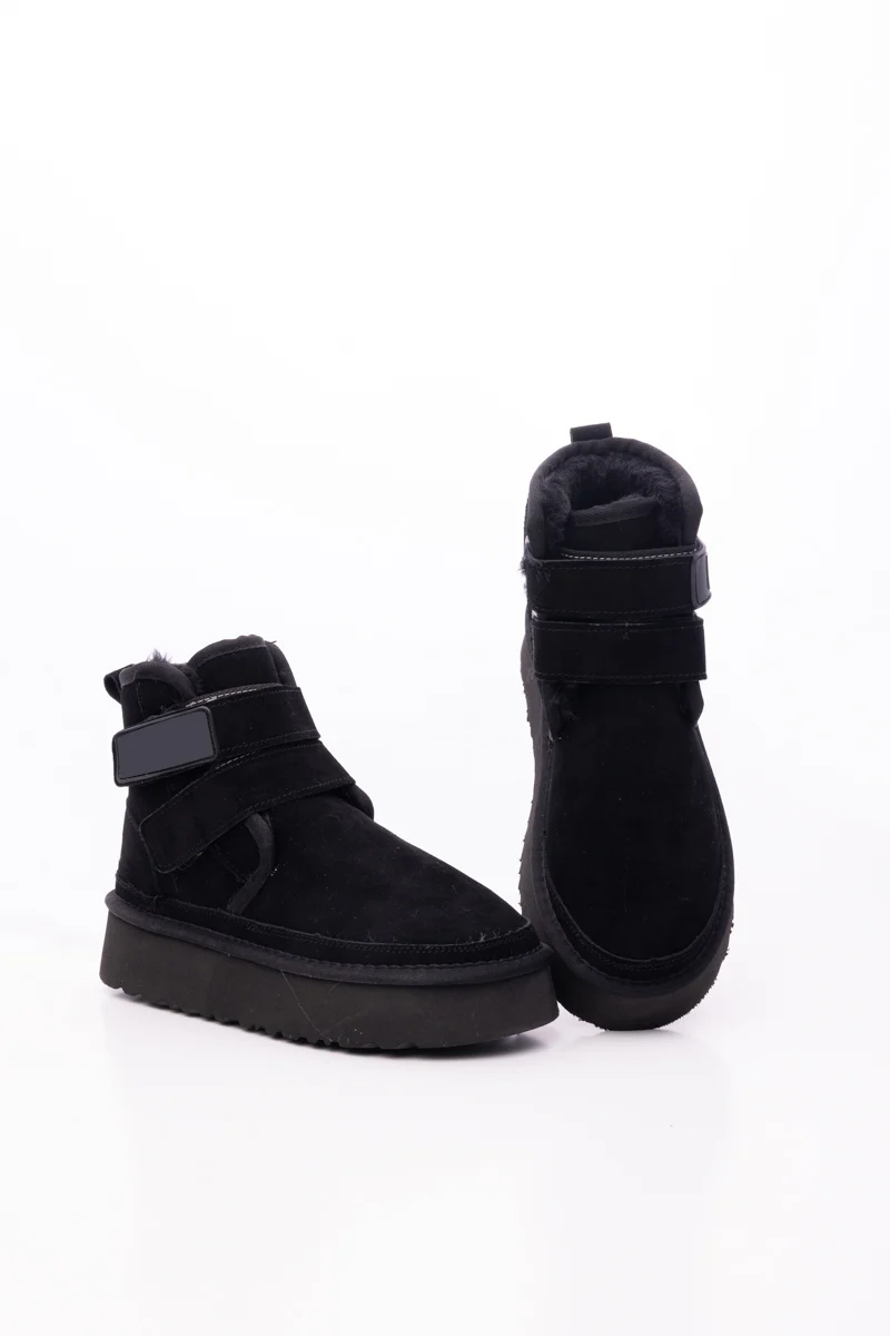Smaibulun Ugg | Montford Wool Lined Buckle Up Platform Boots – Black - Image 11