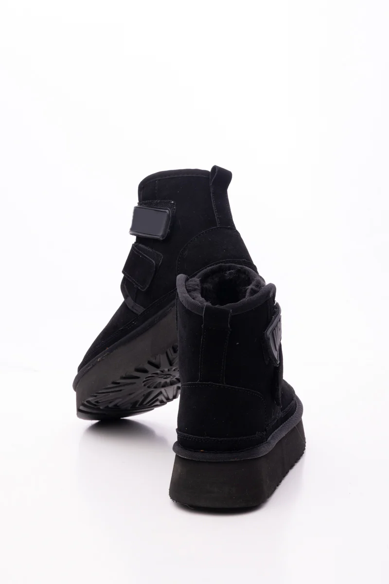 Smaibulun Ugg | Montford Wool Lined Buckle Up Platform Boots – Black - Image 12