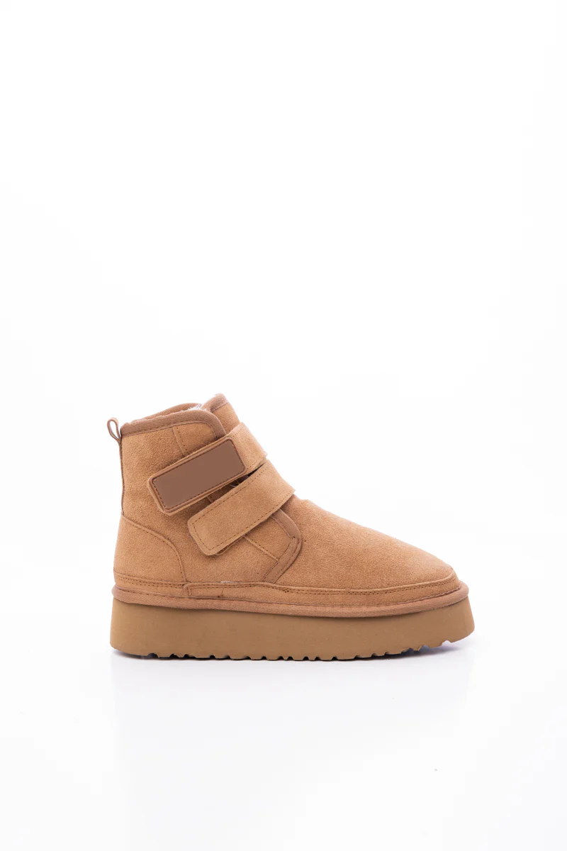 Smaibulun Ugg | Montford Wool Lined Buckle Up Platform Boots – Chestnut - Image 11