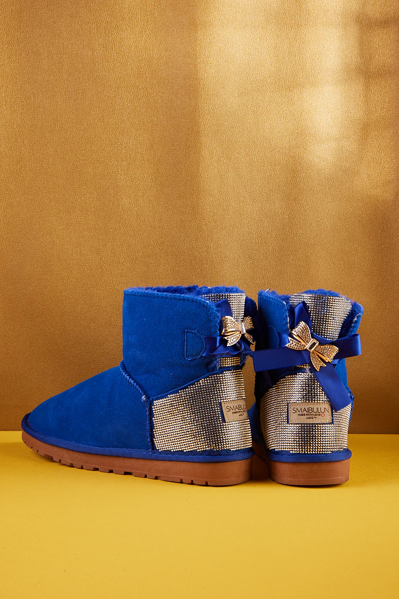 SMAIBULUN Ugg | Rhinestone Bailey Bow Sequin Ugg Boots - Blue - Image 9