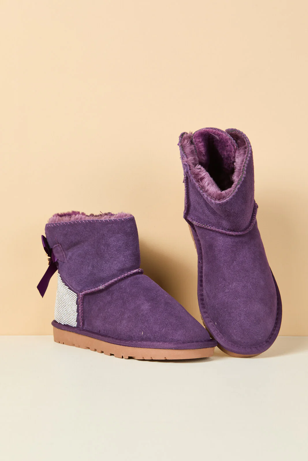 SMAIBULUN Ugg | Rhinestone Bailey Bow Sequin Ugg Boots - Purple - Image 10