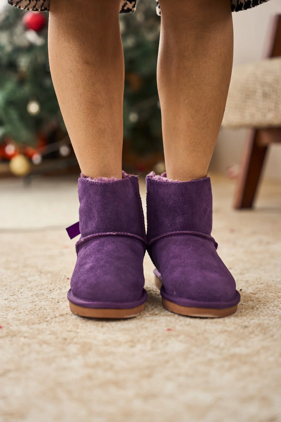 SMAIBULUN Ugg | Rhinestone Bailey Bow Sequin Ugg Boots - Purple - Image 3
