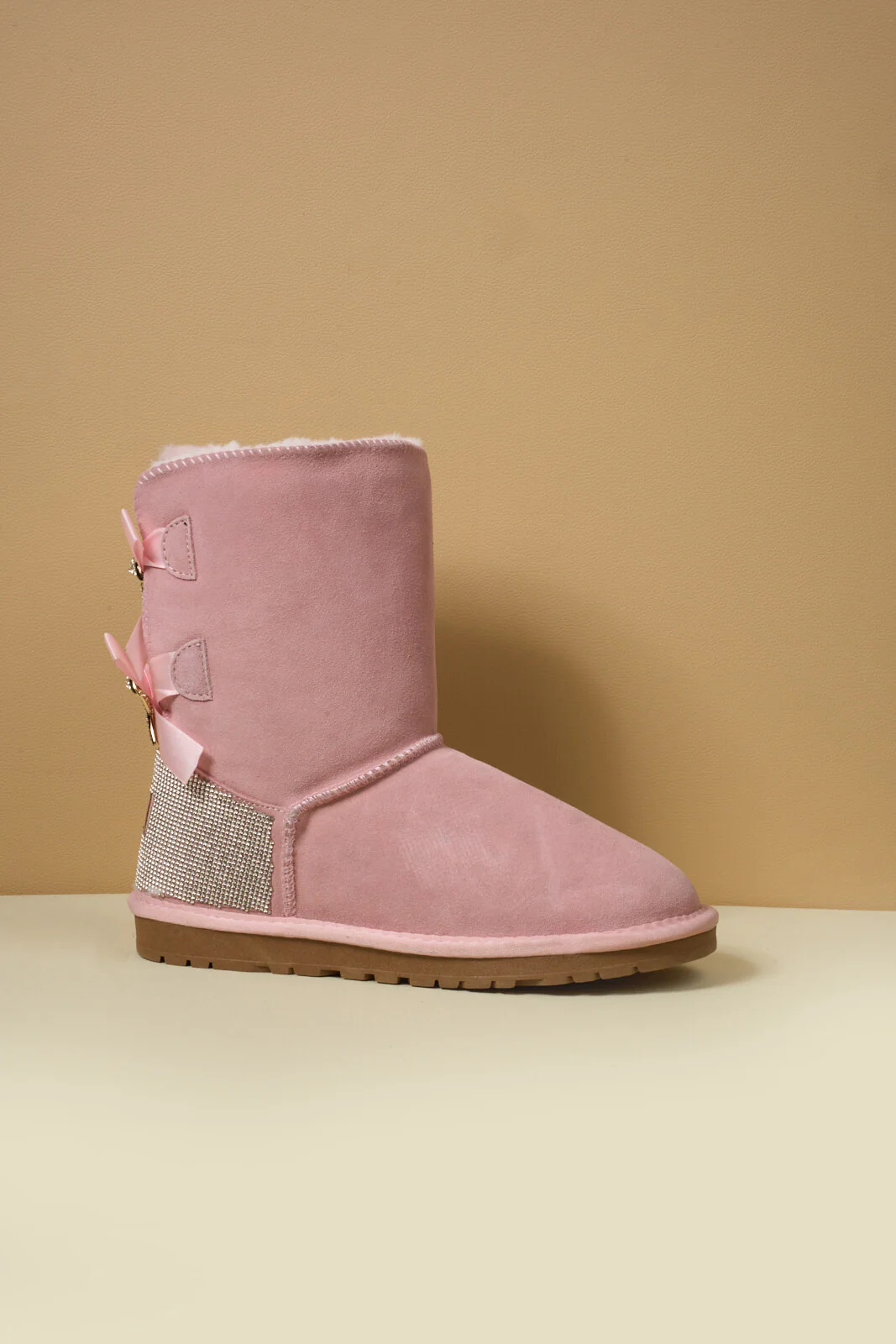 SMAIBULUN Ugg | Rhinestone Dual Bailey Bow Glam Ugg Boots - Pink - Image 11