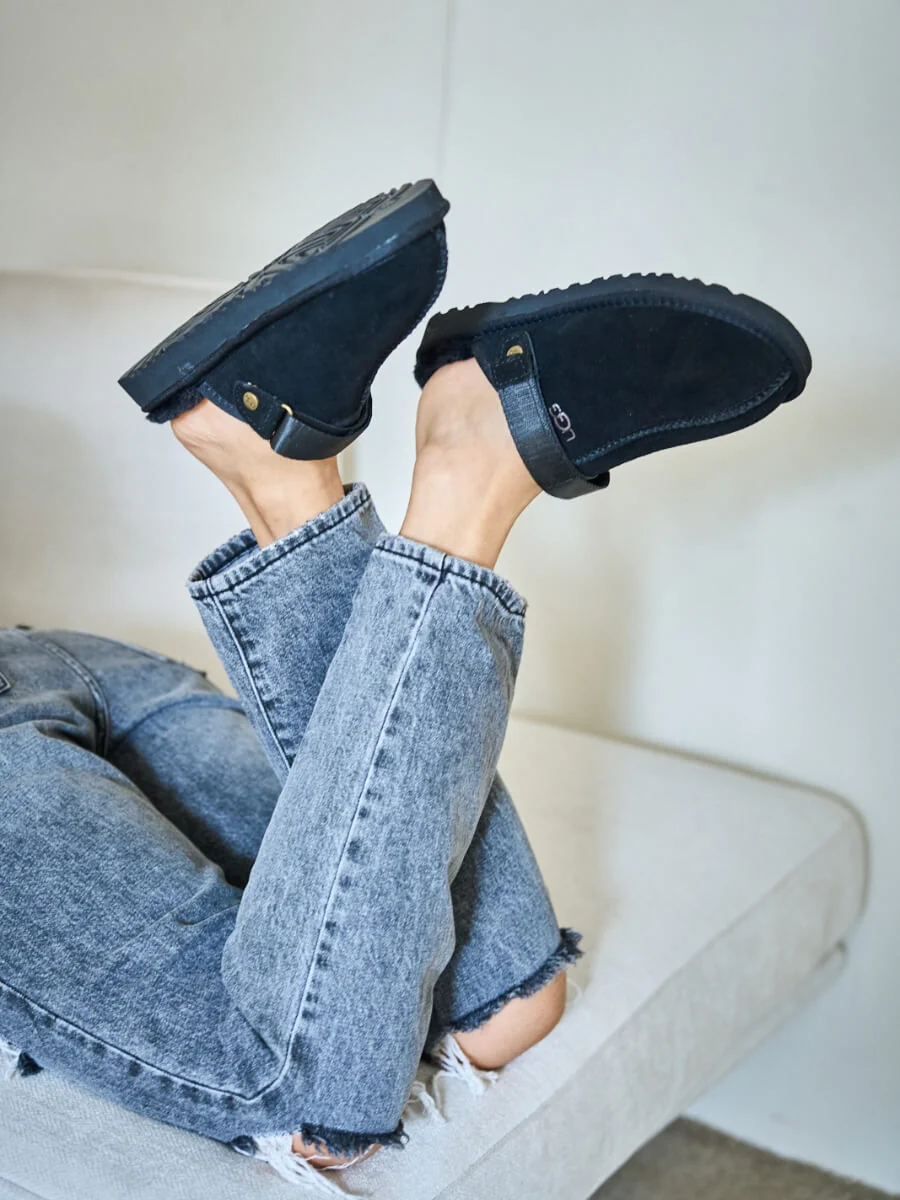 Smaibulun Ugg | Selena Wool Lined Slingback Sandals - black - Image 2