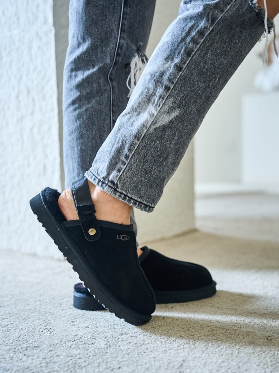 Smaibulun Ugg | Selena Wool Lined Slingback Sandals - black - Image 3