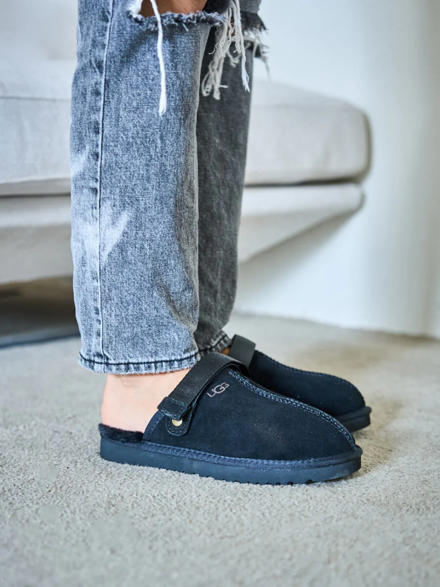 Smaibulun Ugg | Selena Wool Lined Slingback Sandals - black - Image 6