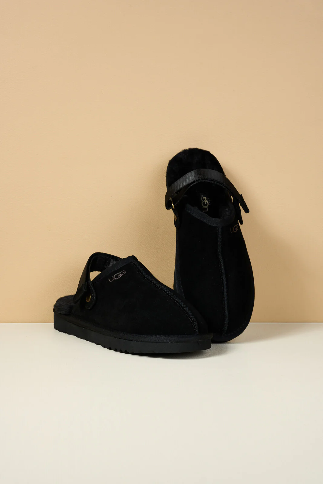 Smaibulun Ugg | Selena Wool Lined Slingback Sandals - black - Image 8