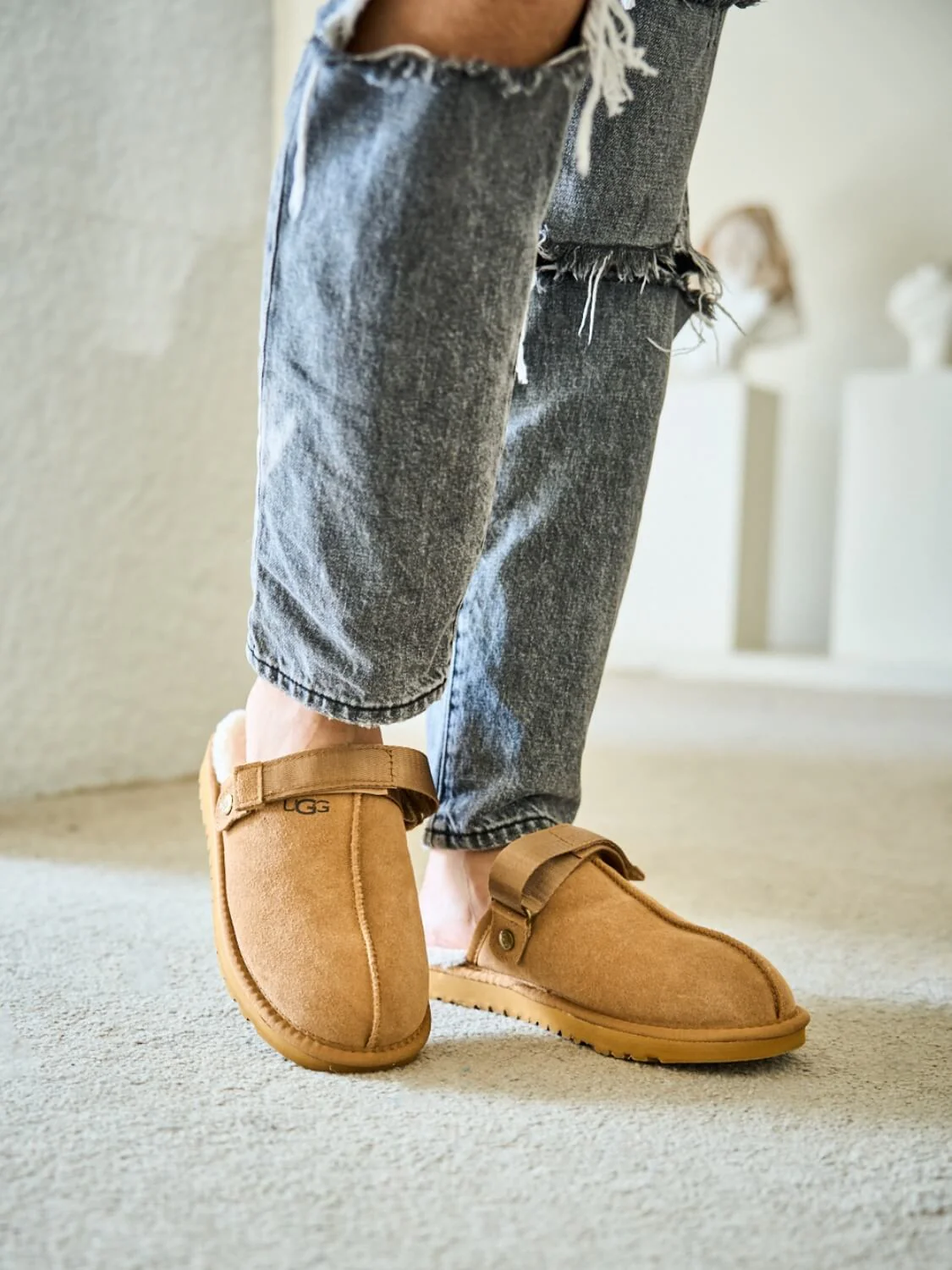 Smaibulun Ugg | Selena Wool Lined Slingback Sandals - chestnut - Image 7