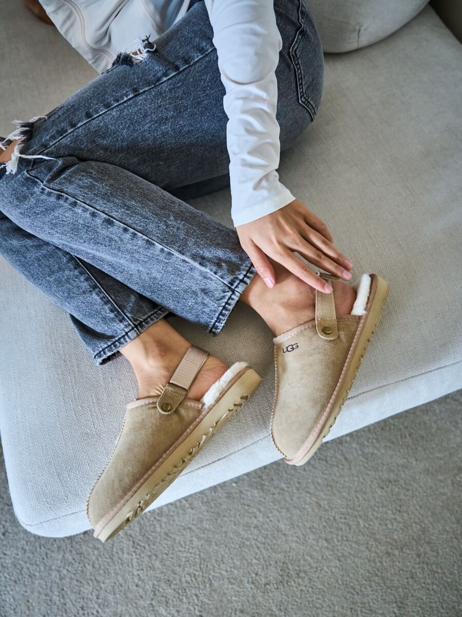 Smaibulun Ugg | Selena Wool Lined Slingback Sandals - sand - Image 2