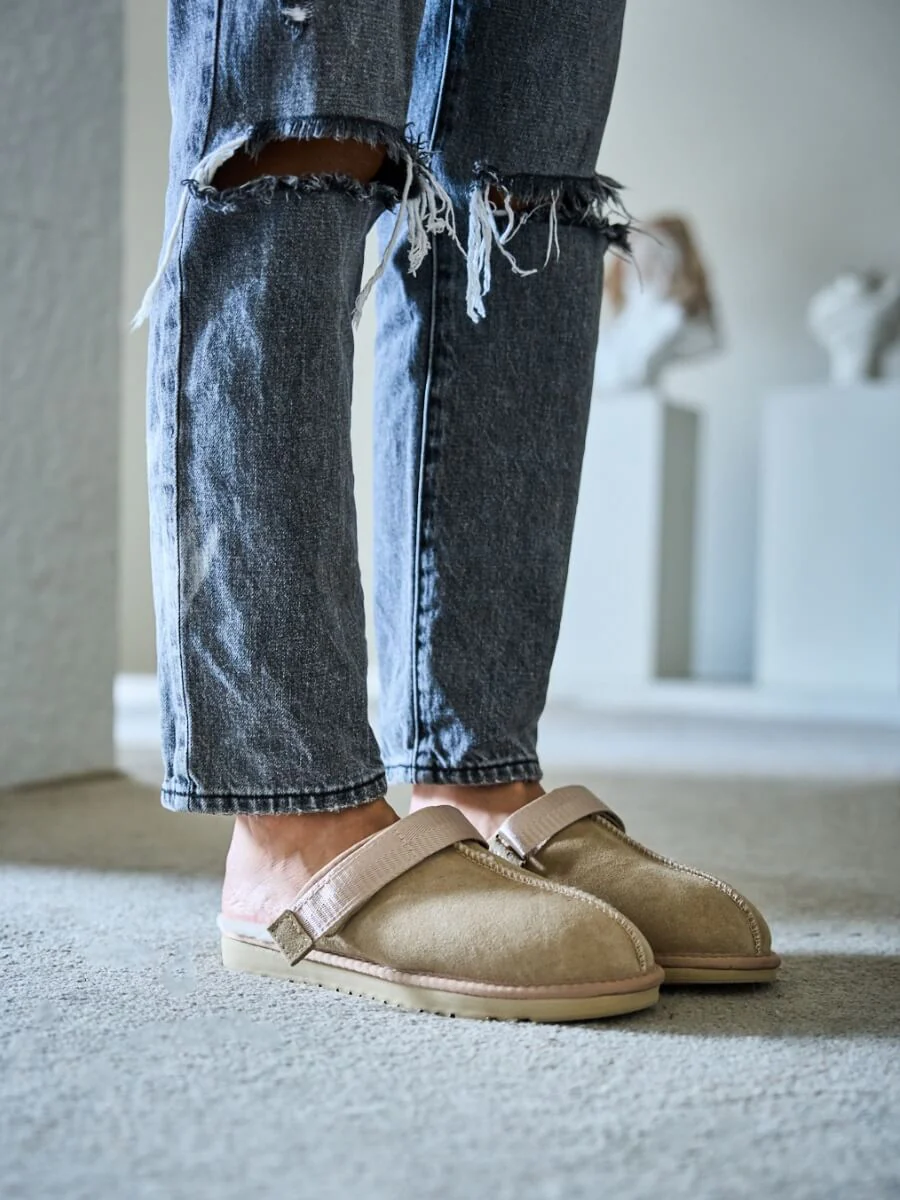 Smaibulun Ugg | Selena Wool Lined Slingback Sandals - sand - Image 8