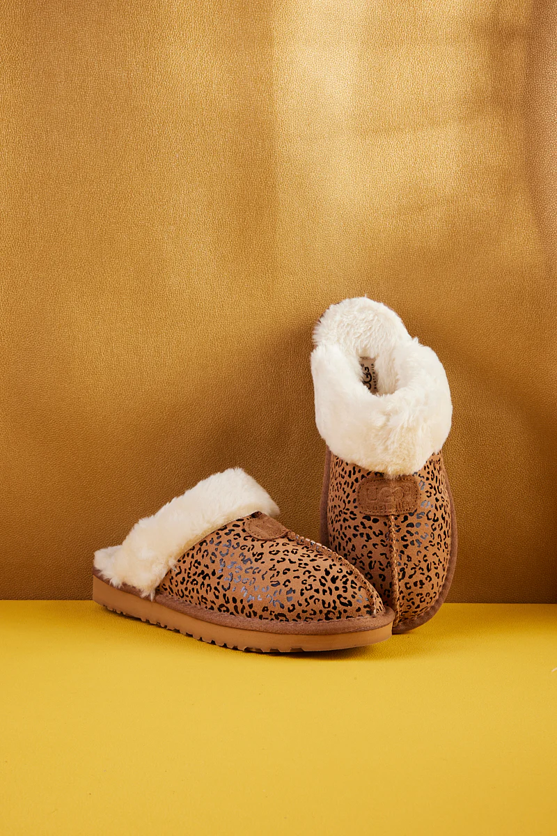 SMAIBULUN Ugg | Stefanie Leopard Faux Fur Slipper - Image 11