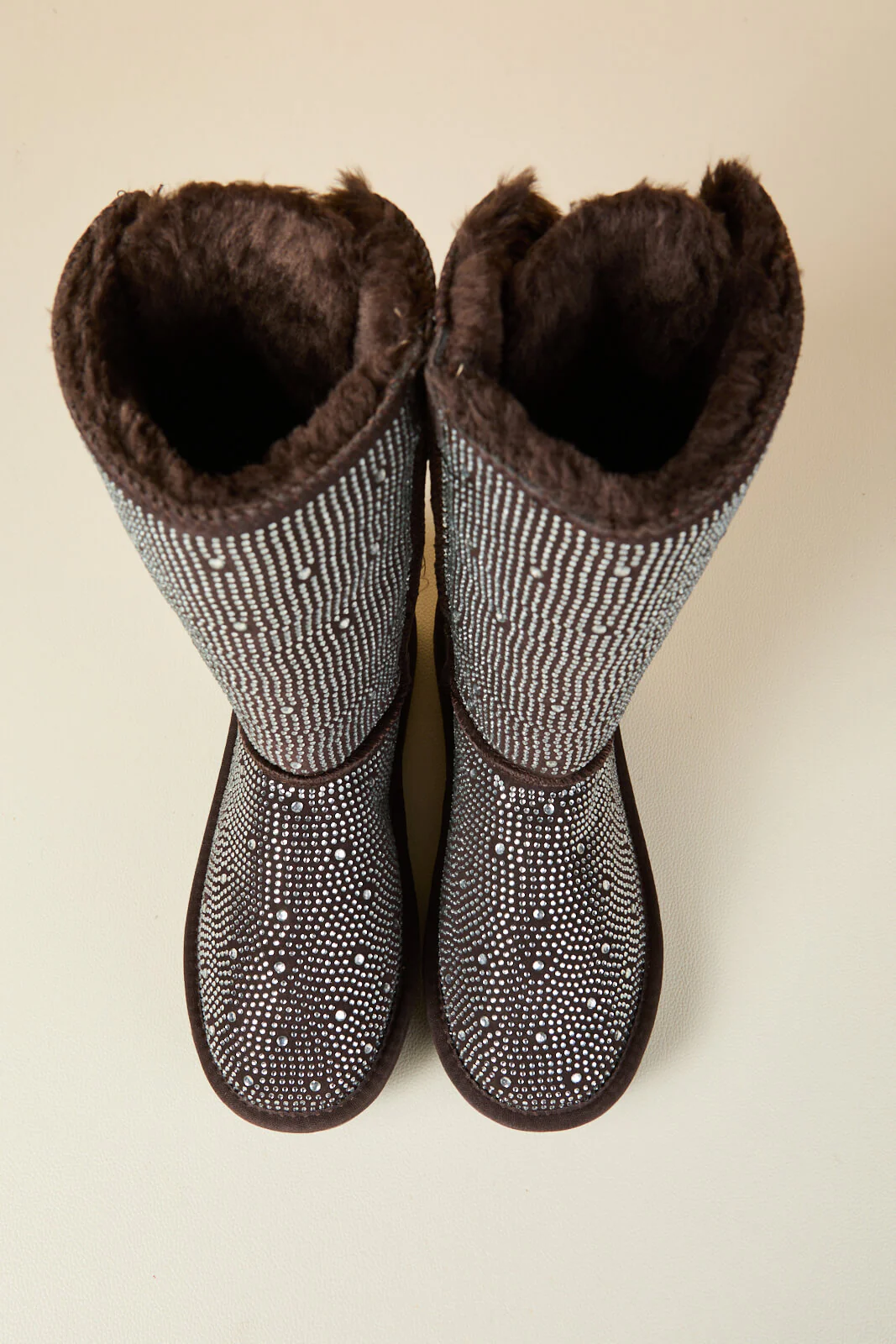 SMAIBULUN Ugg | Swifties Diamond Stage Ribbon Bows Suede Boots - brown - Image 14