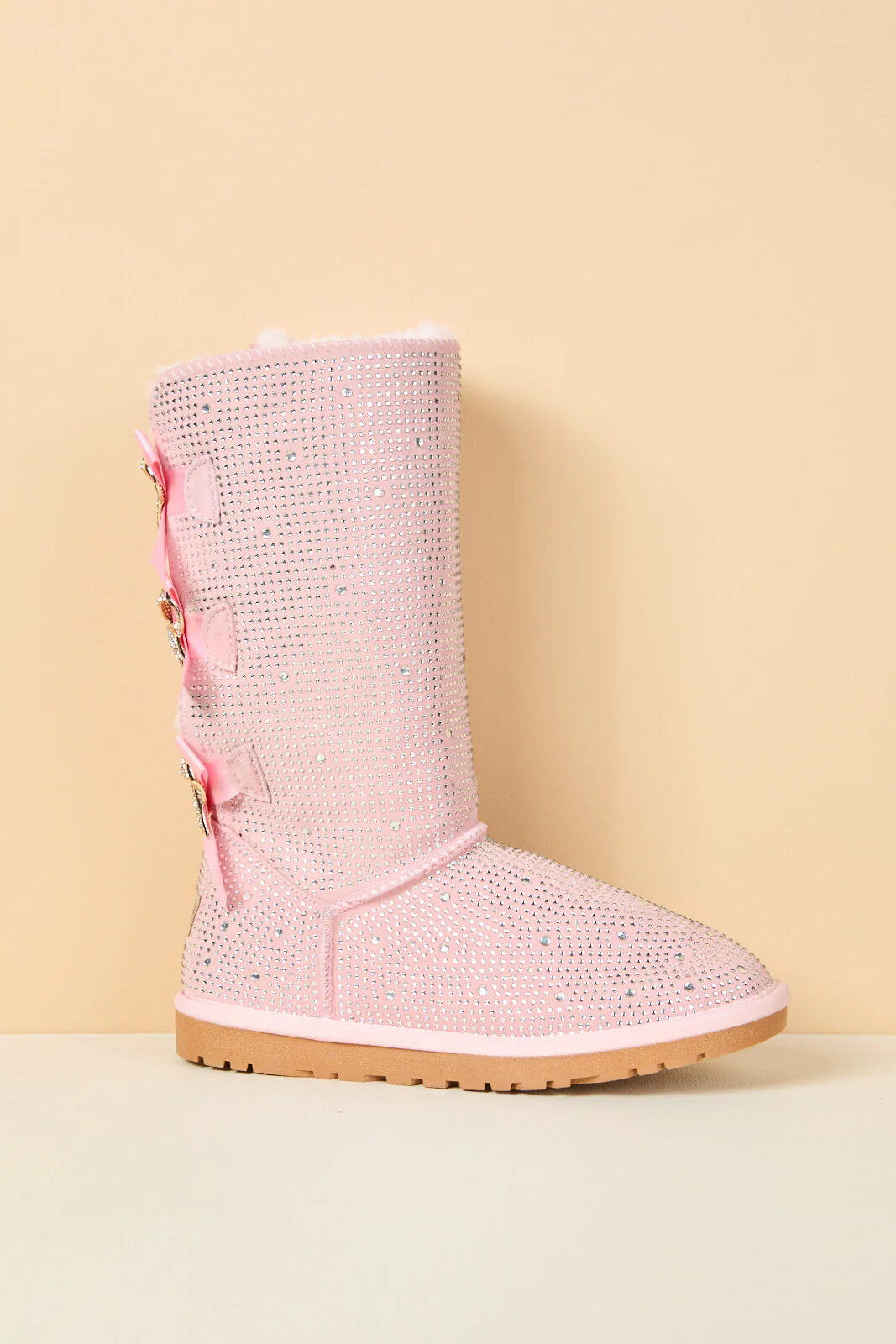 SMAIBULUN Ugg | Swifties Diamond Stage Ribbon Bows Suede Boots - pink - Image 14