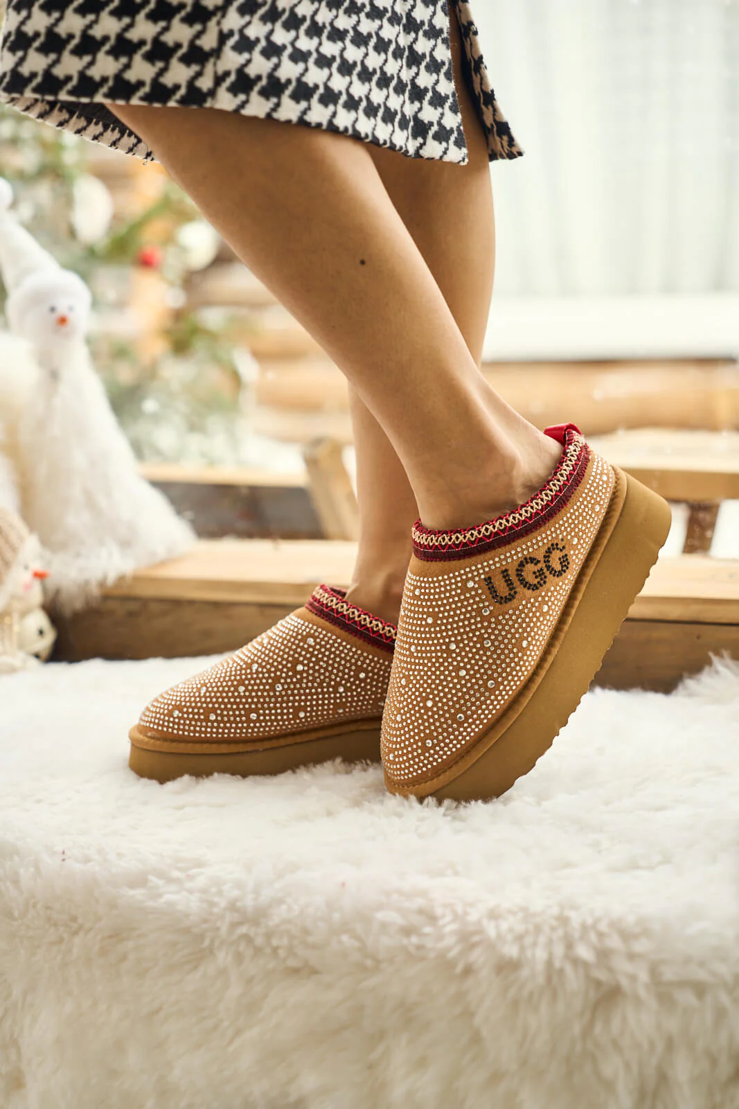 Smaibulun Ugg | Tassie Swifty Diamond Platform Boot - chestnut - Image 5