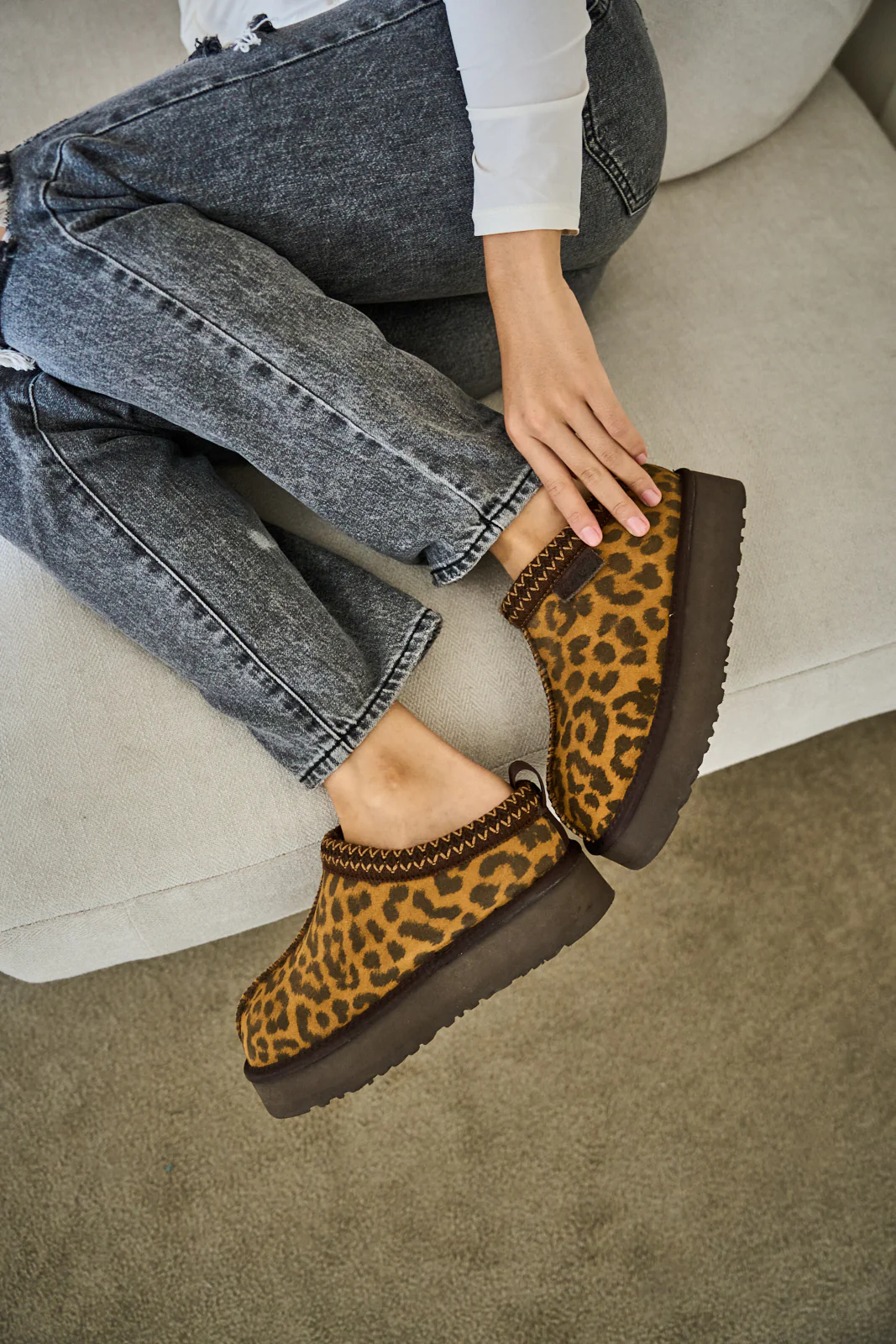 Smaibulun Ugg | Tassie X Tasman Platform Slipper Boot - cheetah - Image 7