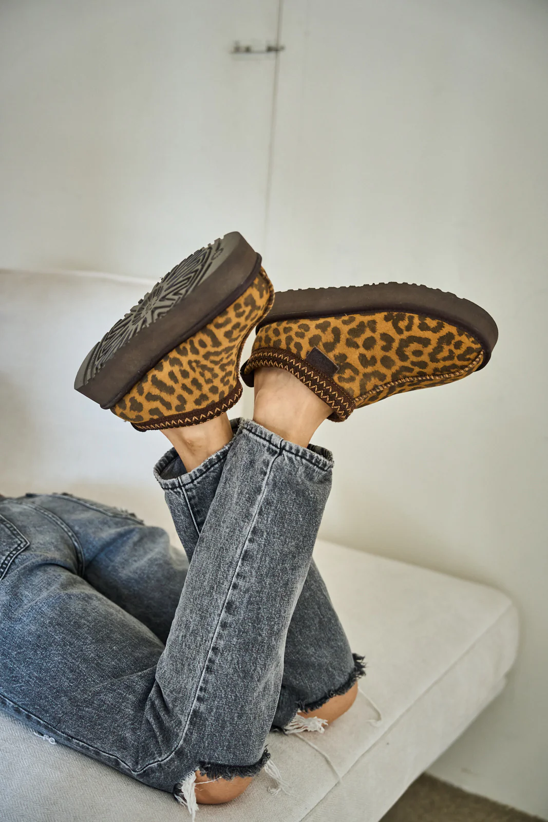 Smaibulun Ugg | Tassie X Tasman Platform Slipper Boot - cheetah - Image 8