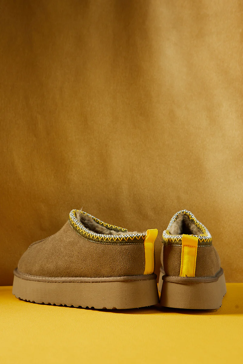 Smaibulun Ugg | Tassie X Tasman Platform Slipper Boot - Olive - Image 12