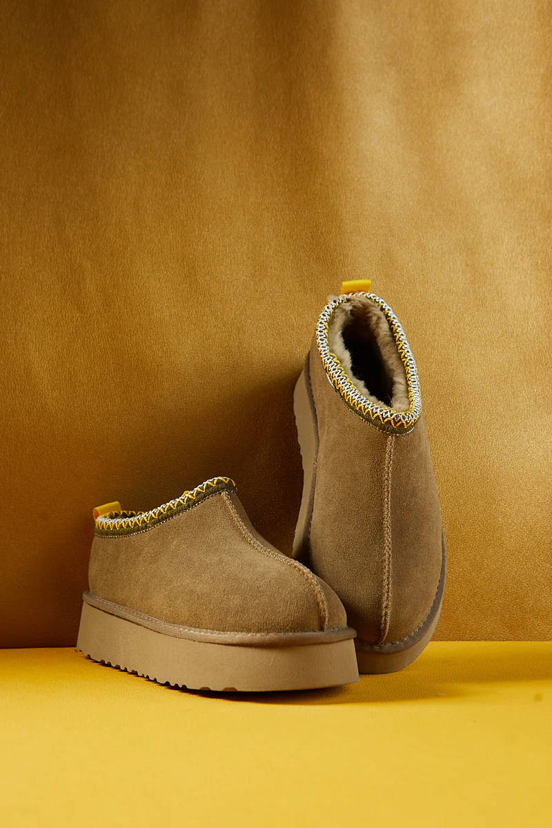 Smaibulun Ugg | Tassie X Tasman Platform Slipper Boot - Olive - Image 9