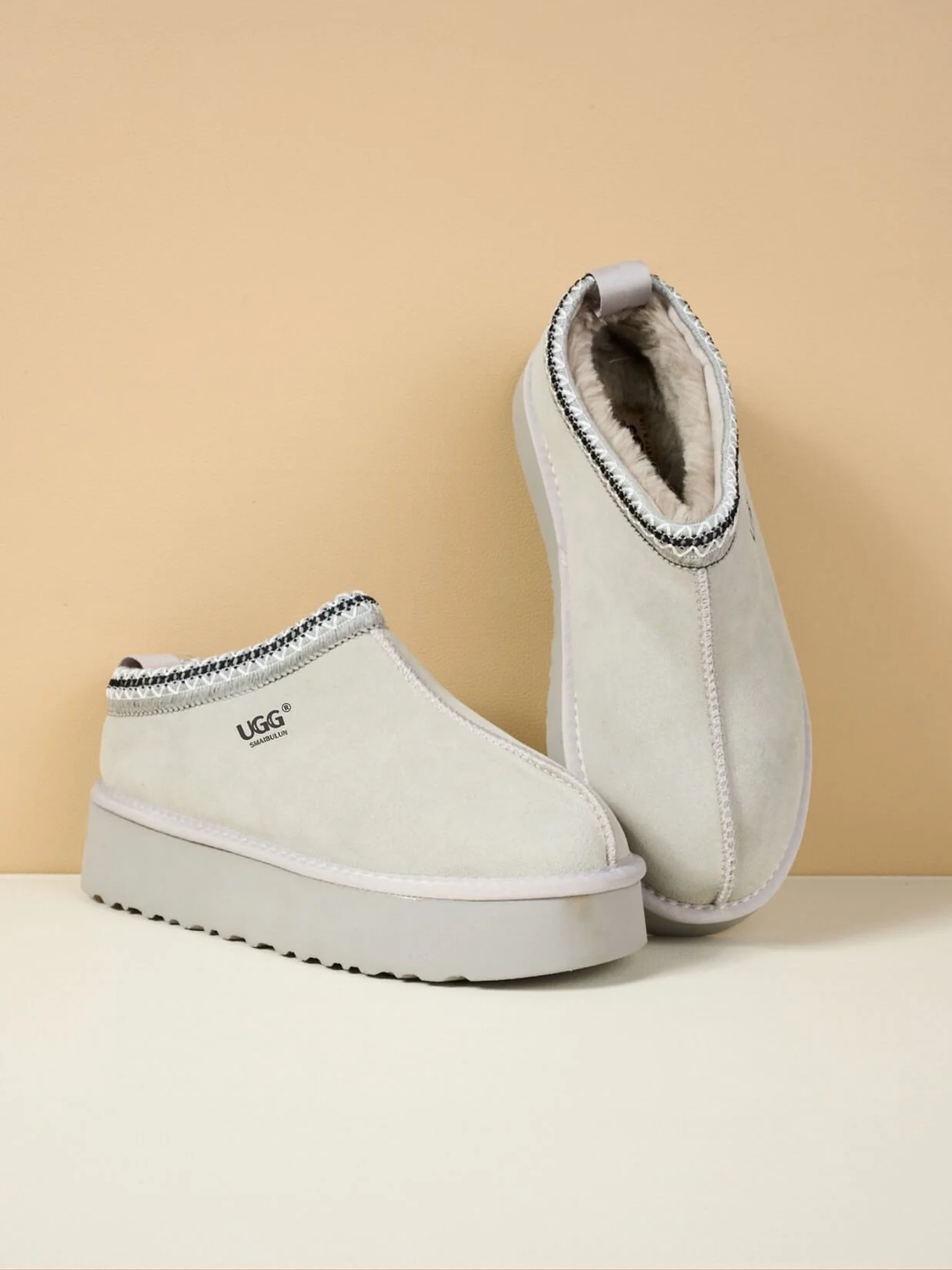 Smaibulun Ugg | Tassie X Tasman Platform Slipper Boot - pale - Image 11