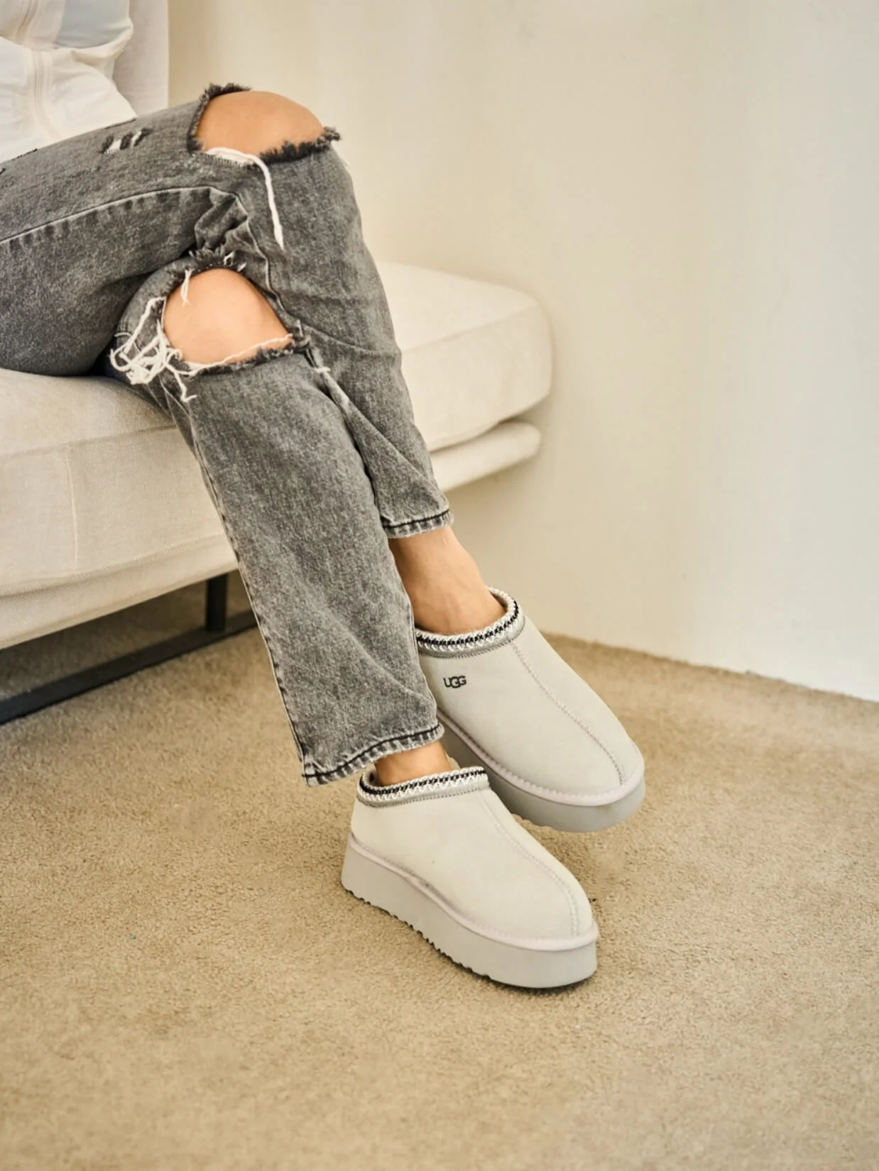 Smaibulun Ugg | Tassie X Tasman Platform Slipper Boot - pale - Image 8