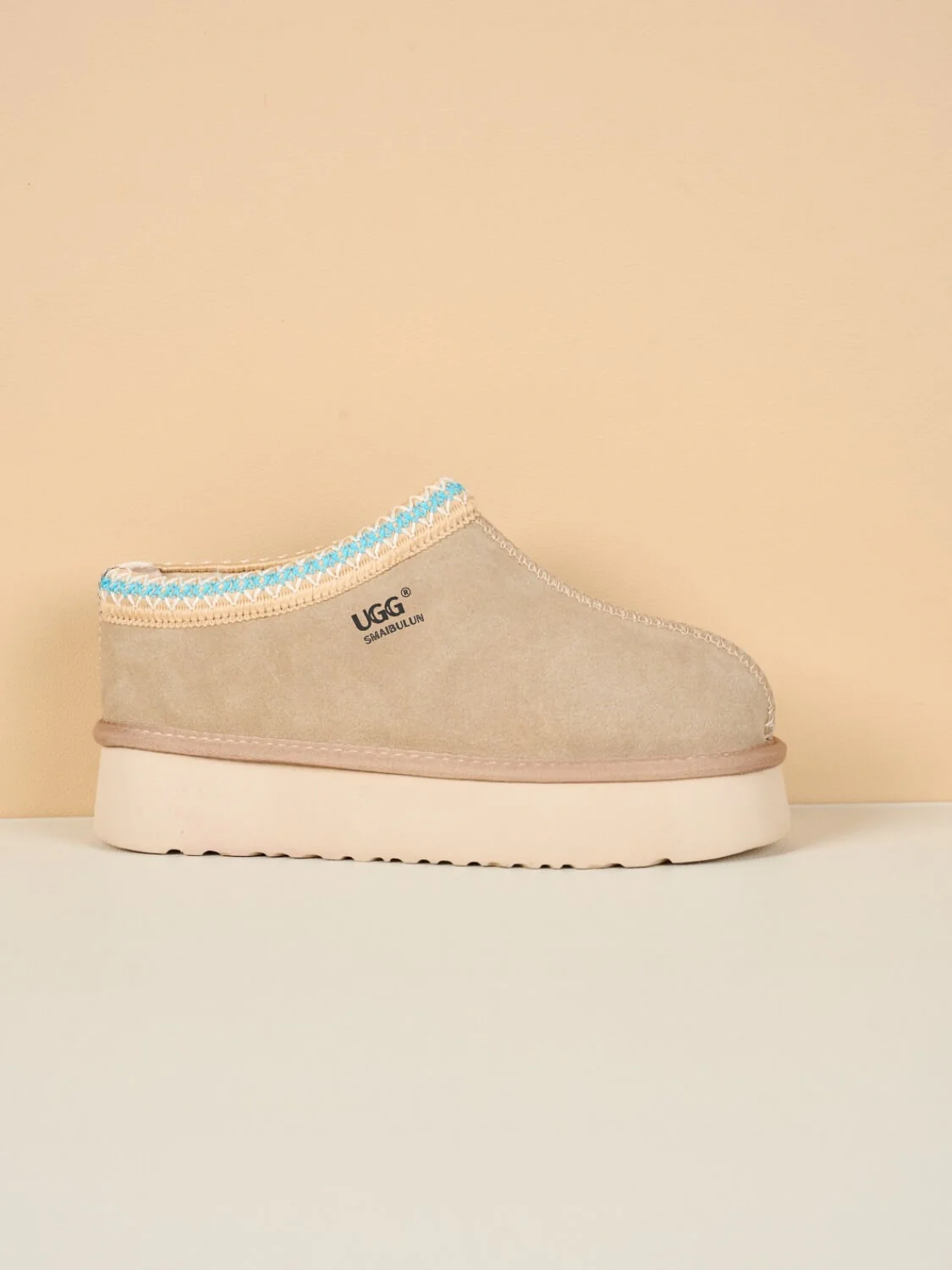 Smaibulun Ugg | Tassie X Tasman Platform Slipper Boot - taupe - Image 13