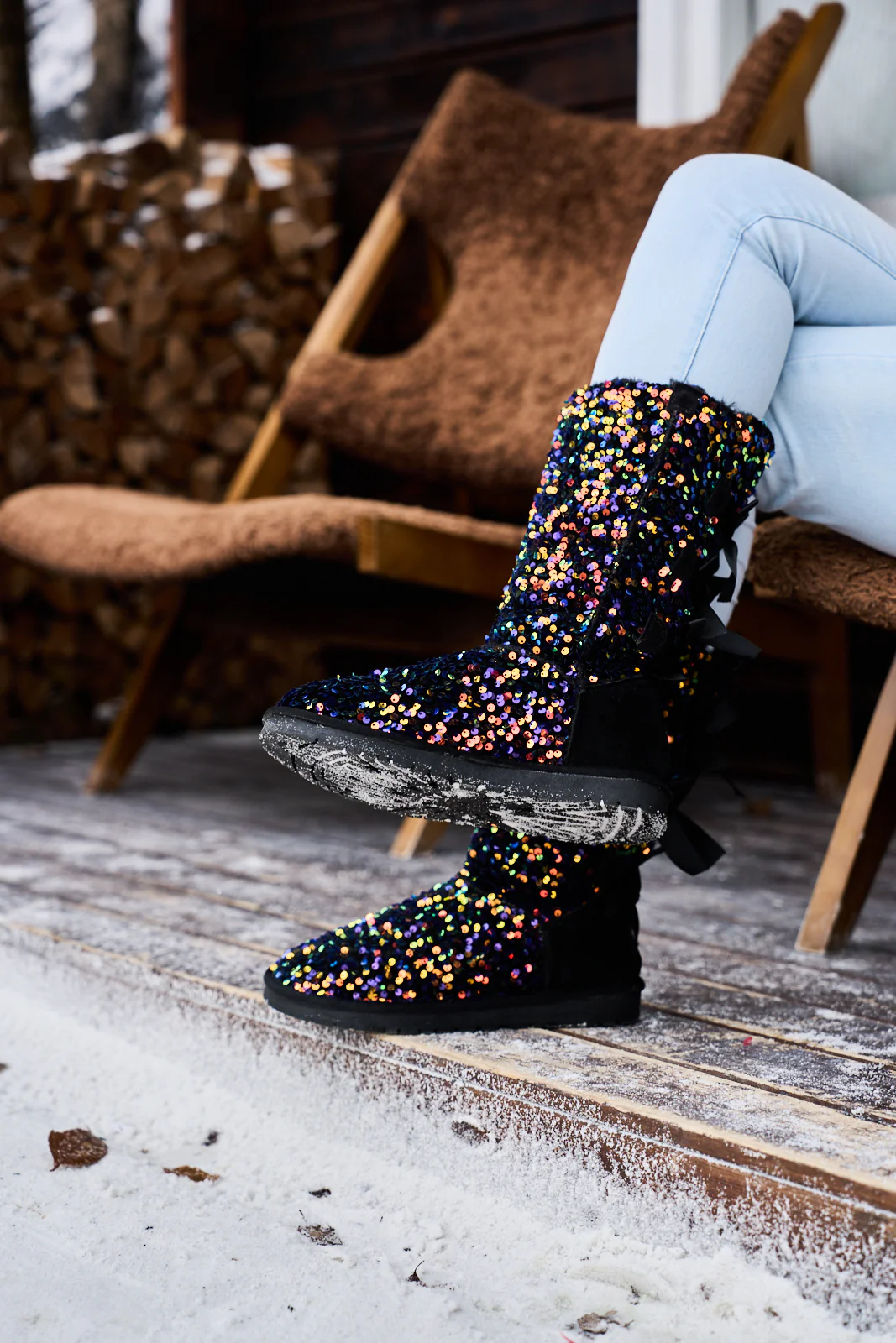 SMAIBULUN Ugg | Tay Swift Celebration Rhinestone Bailey Bow Sequin Boots - Multi - Image 7