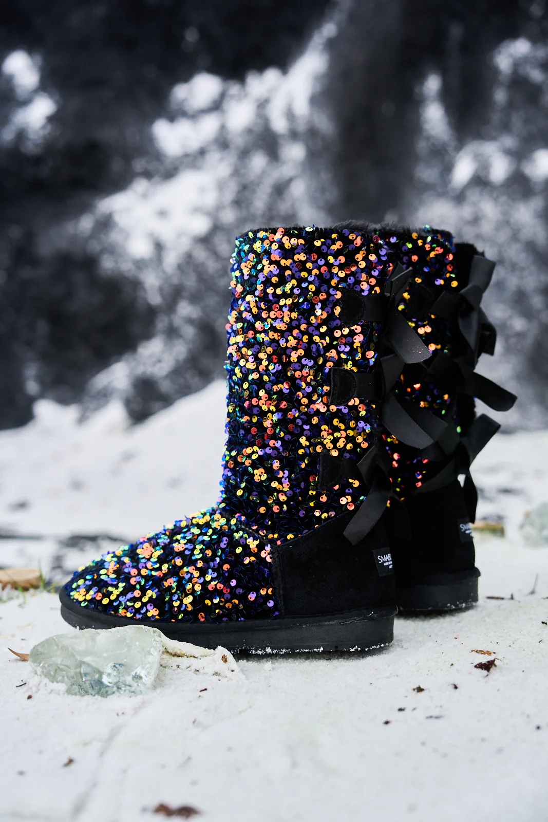 SMAIBULUN Ugg | Tay Swift Celebration Rhinestone Bailey Bow Sequin Boots - Multi - Image 8