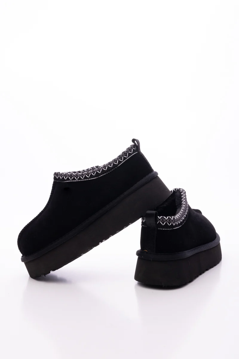 Smaibulun Ugg | Tazzy Mini Platform Low Ankle Slippers - Black - Image 12