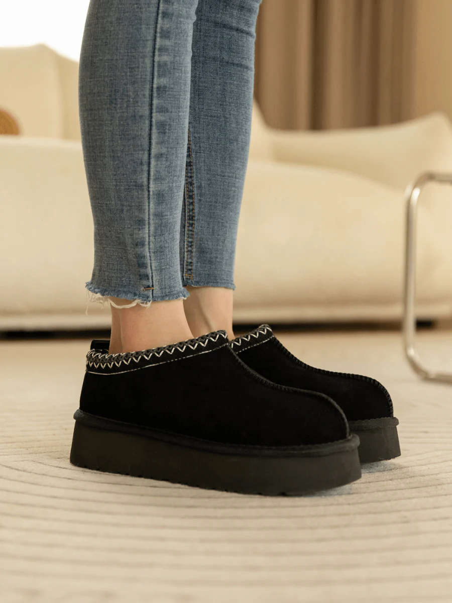 Smaibulun Ugg | Tazzy Mini Platform Low Ankle Slippers - Black - Image 2