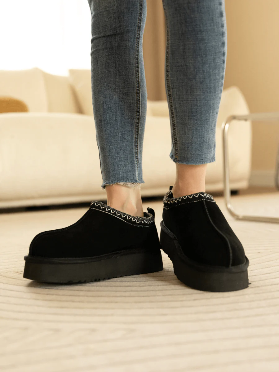 Smaibulun Ugg | Tazzy Mini Platform Low Ankle Slippers - Black - Image 3