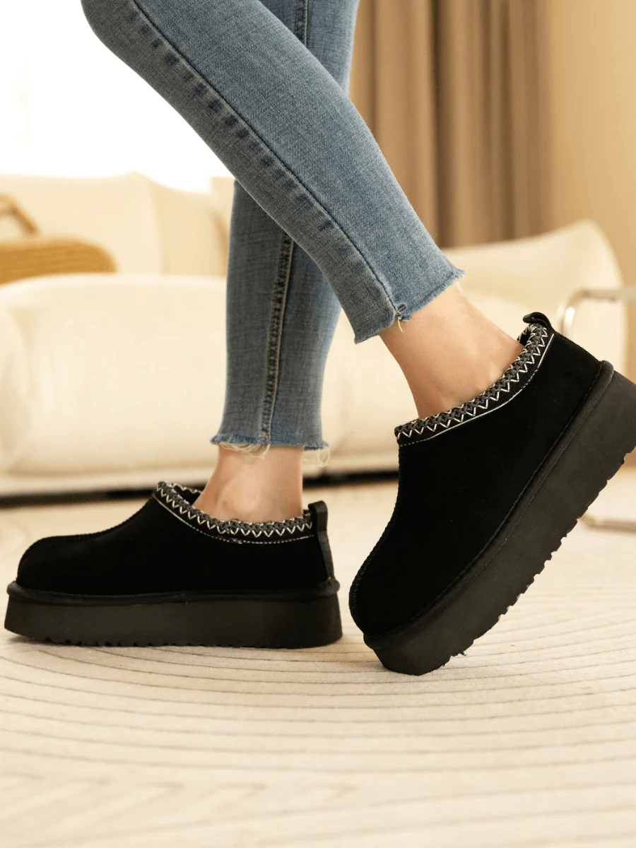 Smaibulun Ugg | Tazzy Mini Platform Low Ankle Slippers - Black - Image 4