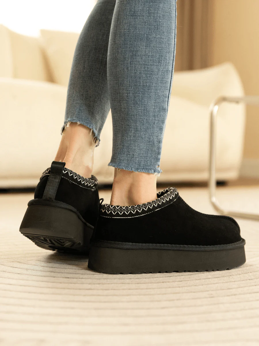 Smaibulun Ugg | Tazzy Mini Platform Low Ankle Slippers - Black - Image 5