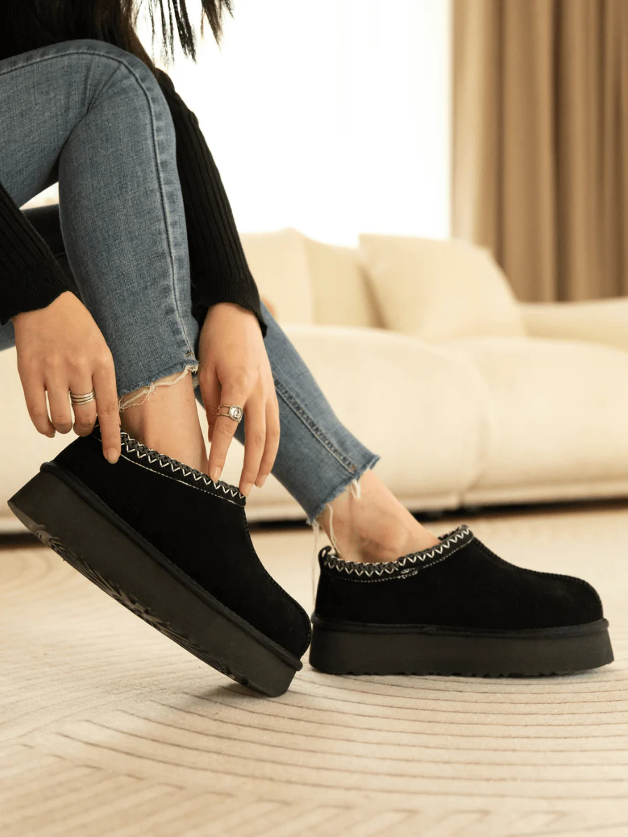 Smaibulun Ugg | Tazzy Mini Platform Low Ankle Slippers - Black - Image 7