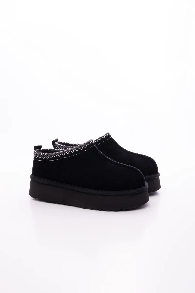Smaibulun Ugg | Tazzy Mini Platform Low Ankle Slippers - Black - Image 9