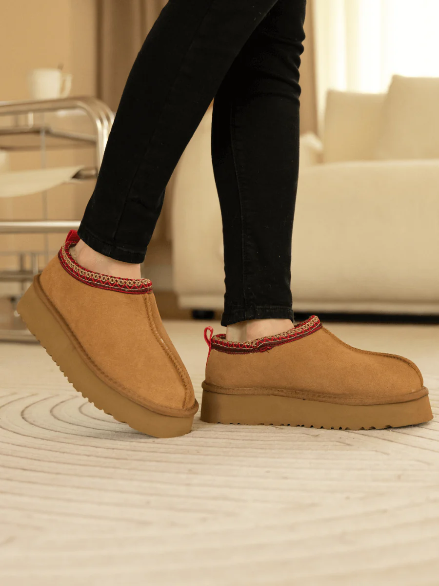 Smaibulun Ugg | Tazzy Mini Platform Low Ankle Slippers - Chestnut - Image 4