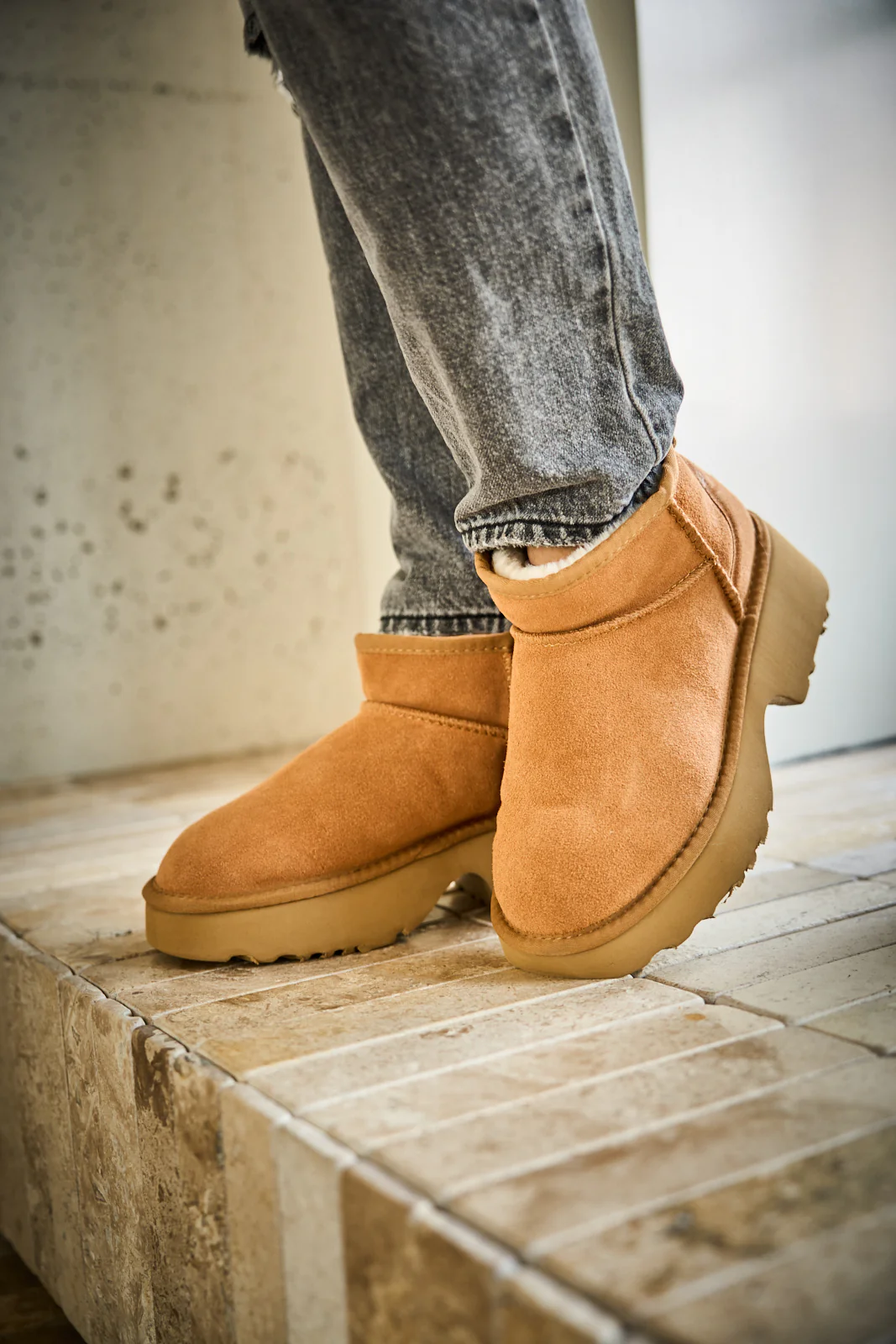SMAIBULUN Ugg | Ultimate Platform Ankle Boots - chestnut - Image 6