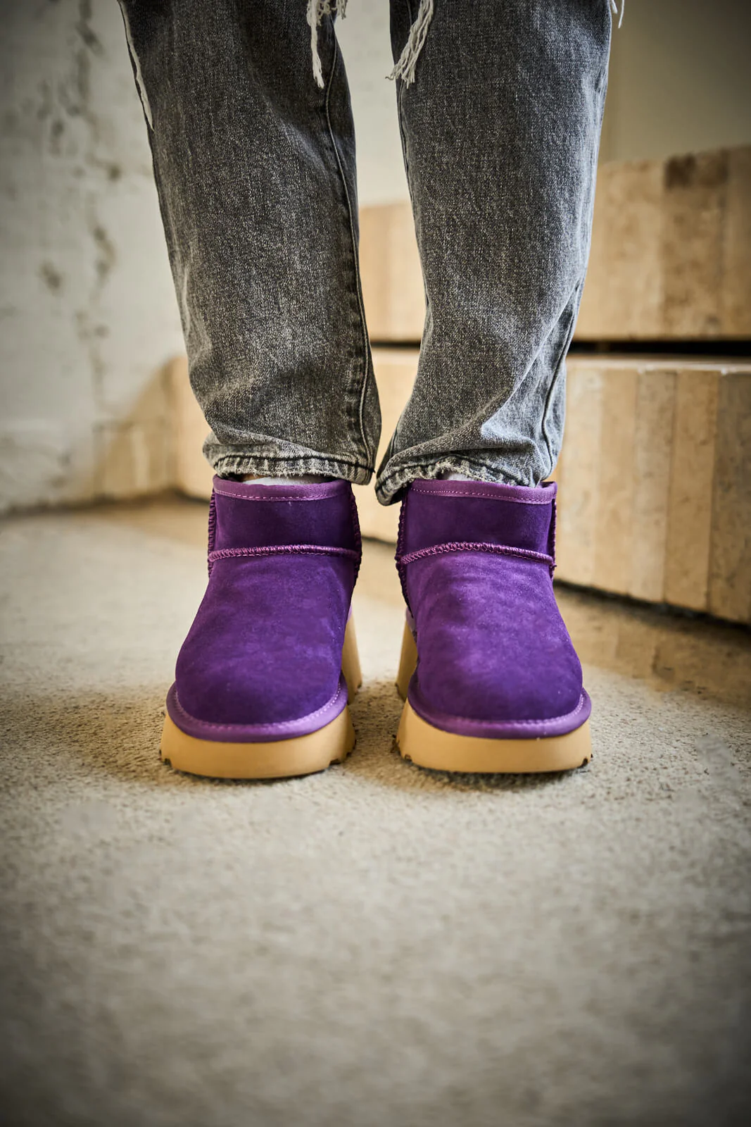SMAIBULUN Ugg | Ultimate Platform Ankle Boots - violet - Image 3
