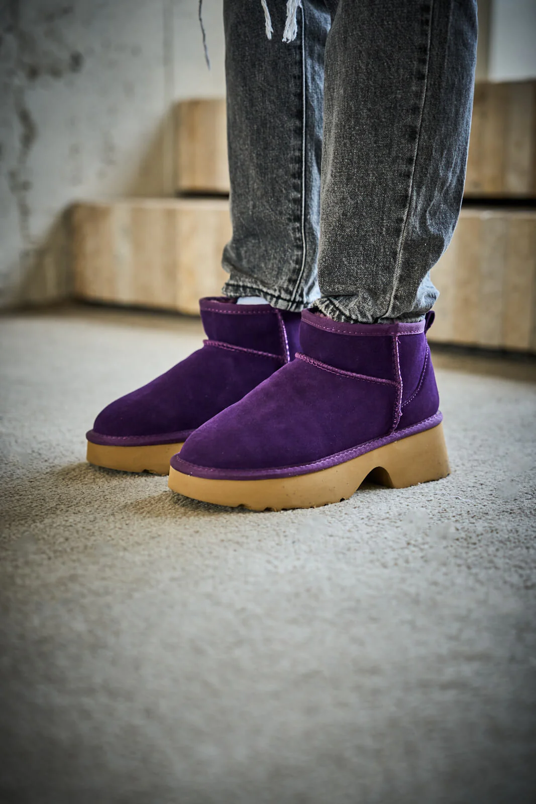 SMAIBULUN Ugg | Ultimate Platform Ankle Boots - violet - Image 4