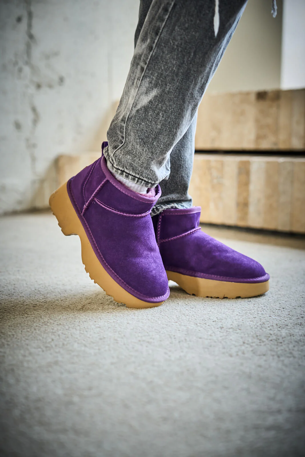 SMAIBULUN Ugg | Ultimate Platform Ankle Boots - violet - Image 6