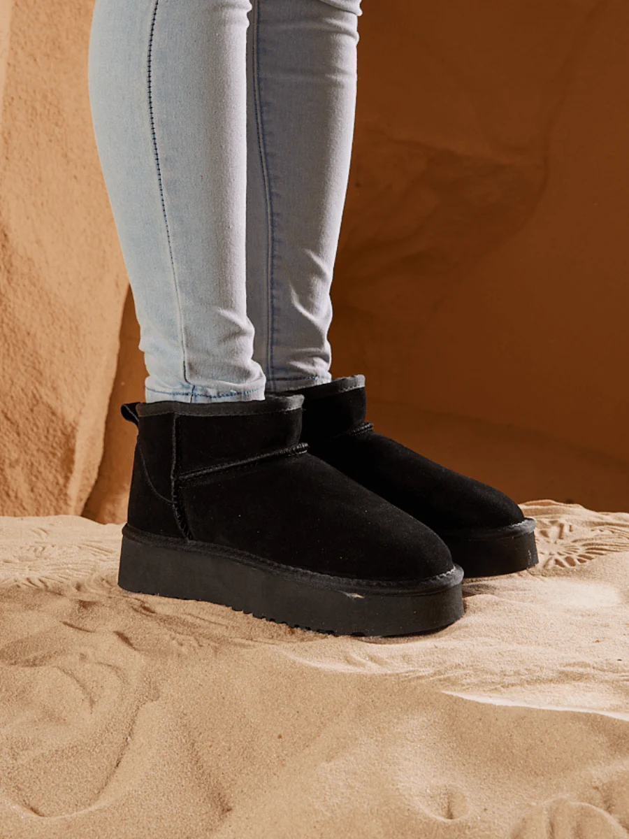 Smaibulun Ugg | Ultra Mini Platform Low Ankle Boot - Black - Image 7