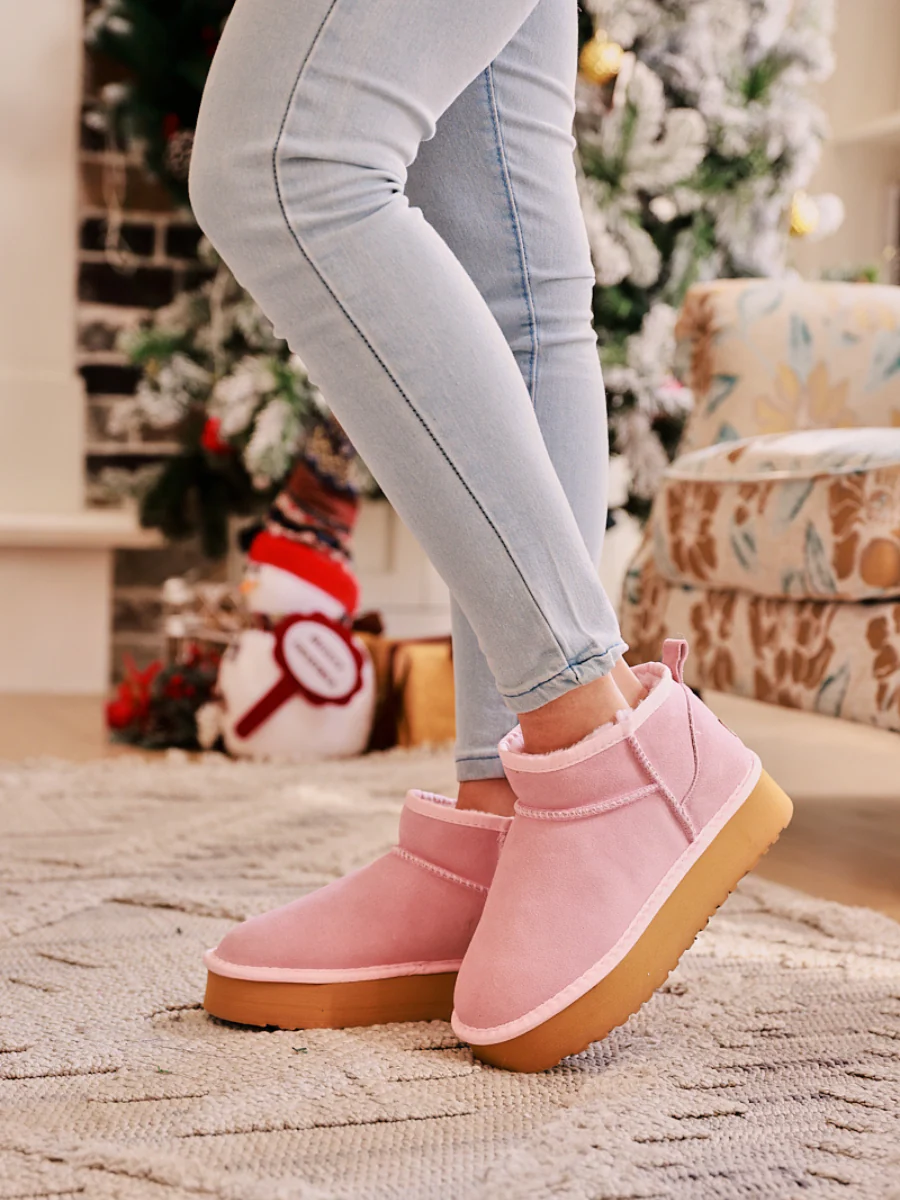 Smaibulun Ugg | Ultra Mini Platform Low Ankle Boot - Pink - Image 2