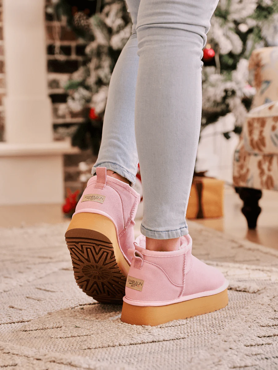 Smaibulun Ugg | Ultra Mini Platform Low Ankle Boot - Pink - Image 3