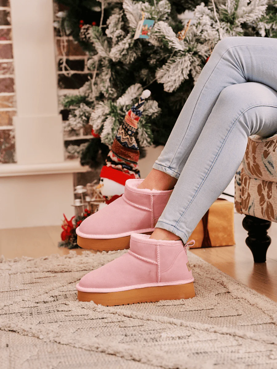 Smaibulun Ugg | Ultra Mini Platform Low Ankle Boot - Pink - Image 5