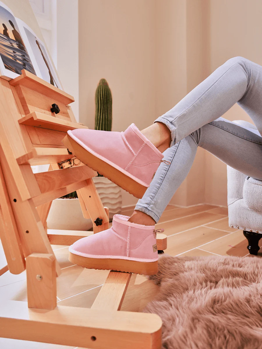 Smaibulun Ugg | Ultra Mini Platform Low Ankle Boot - Pink - Image 7
