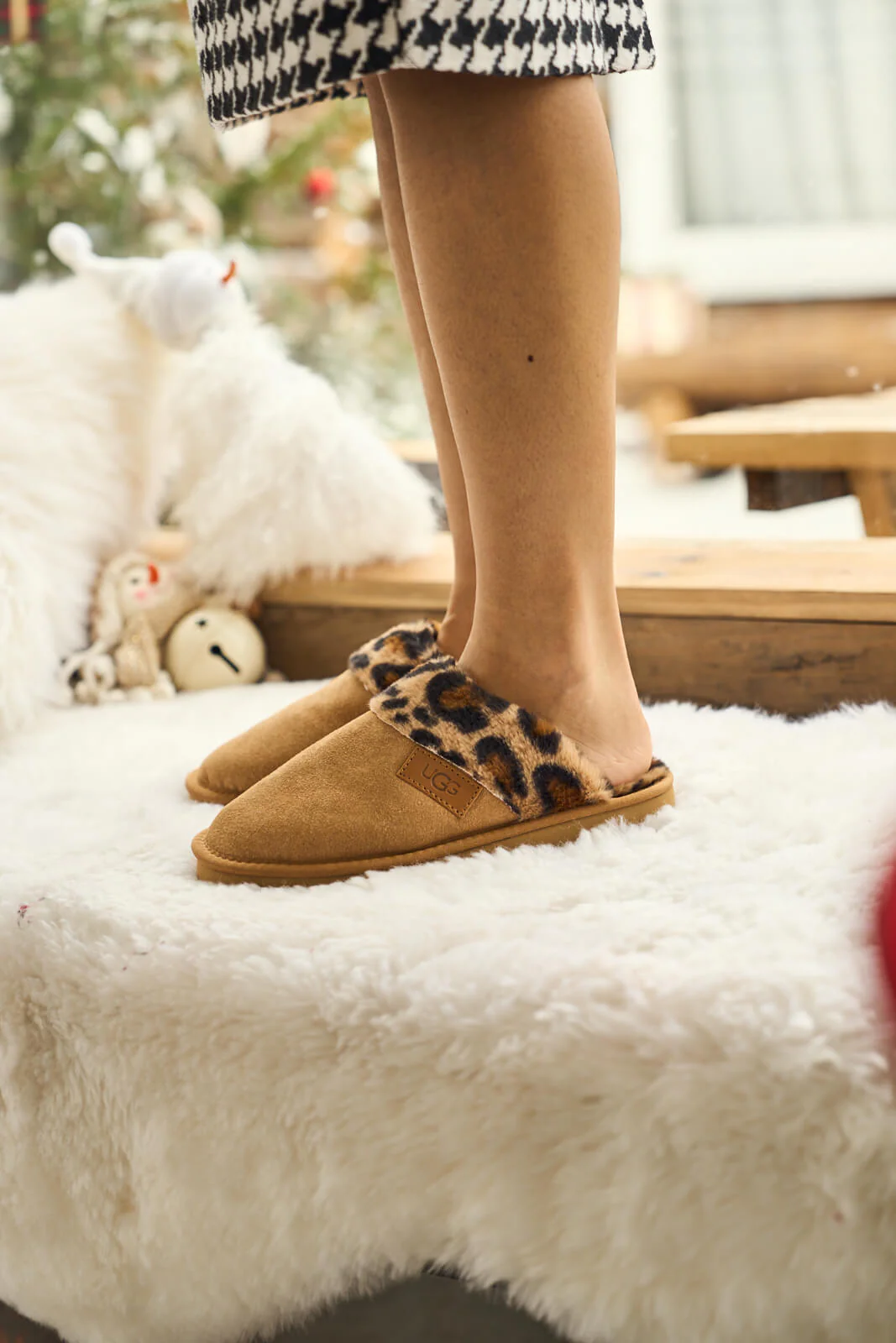 SMAIBULUN Ugg | Wild Whisper Animal Wool Lined Slipper - chestnut - Image 5