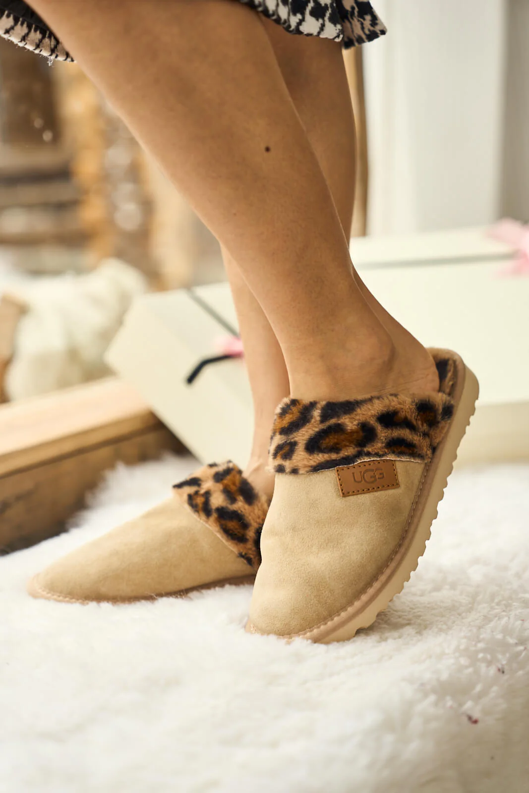 SMAIBULUN Ugg | Wild Whisper Animal Wool Lined Slipper - sand - Image 7
